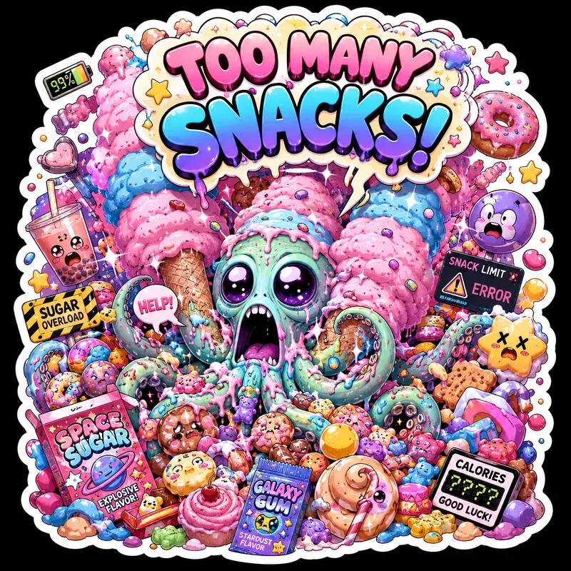 Chaotic Cute Sticker Madness