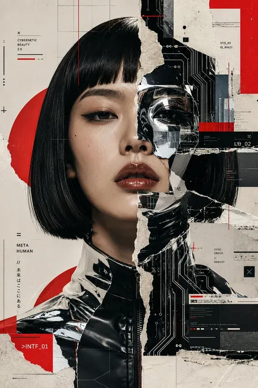 Splitface Surreal Collage Art