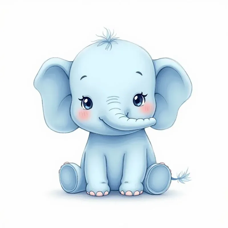 Cute Animal Handdrawn Kawaii Style