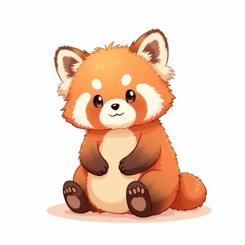 Cute Animal Handdrawn Kawaii Style