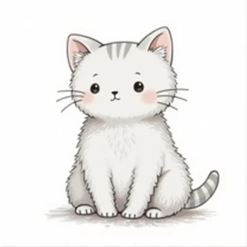 Cute Animal Handdrawn Kawaii Style