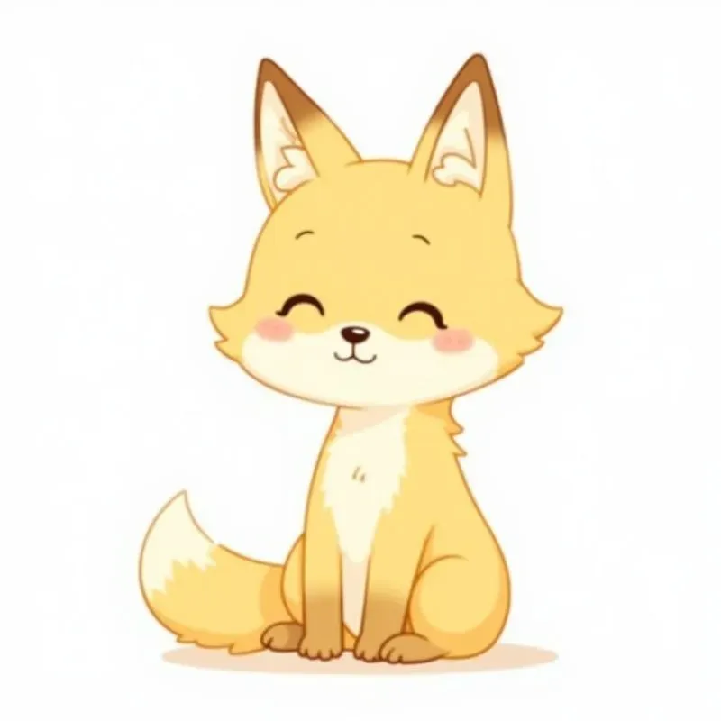 Cute Animal Handdrawn Kawaii Style