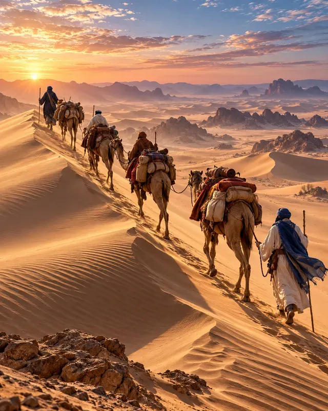 Desert Nomad Caravan Scenes