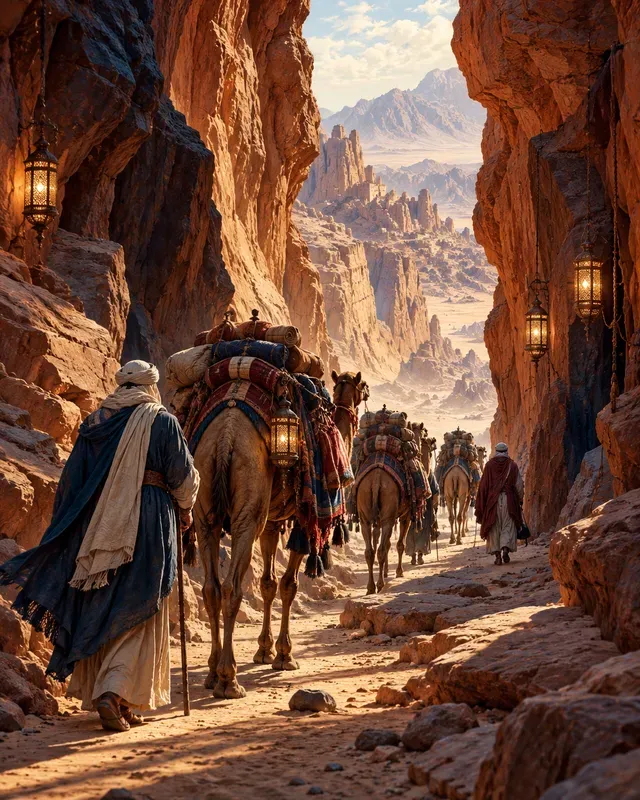 Desert Nomad Caravan Scenes