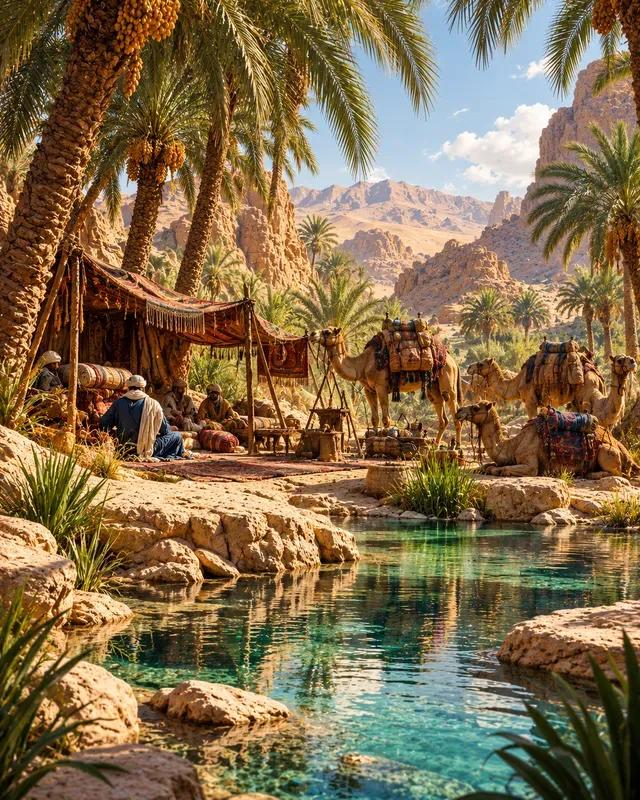 Desert Nomad Caravan Scenes