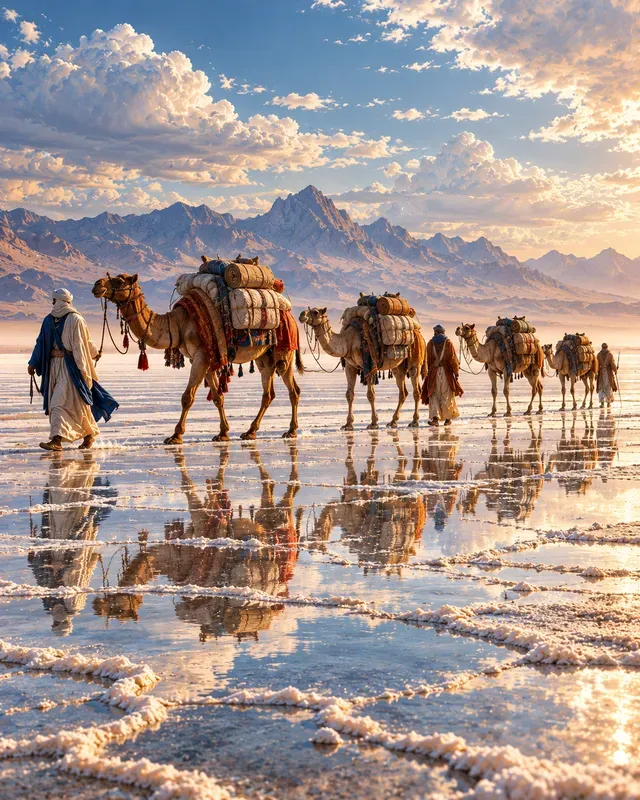 Desert Nomad Caravan Scenes