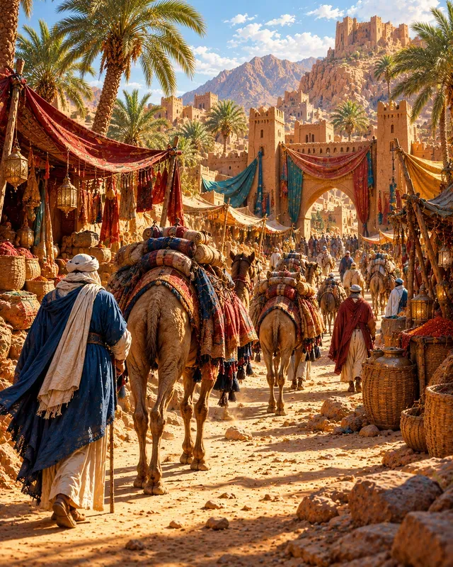 Desert Nomad Caravan Scenes
