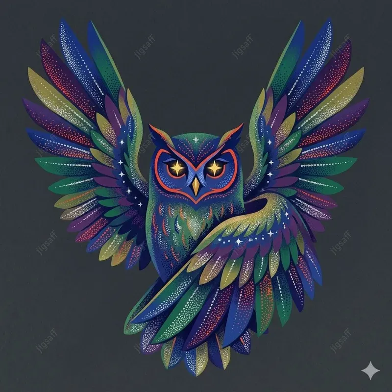 Mystical Fauna Stylized Gouache Art