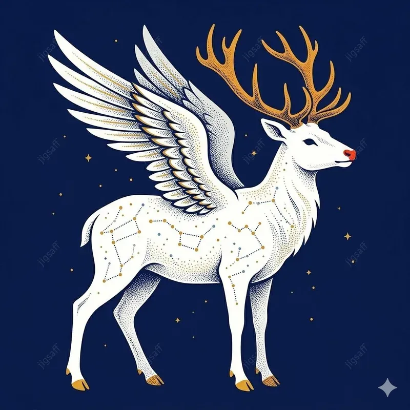 Mystical Fauna Stylized Gouache Art