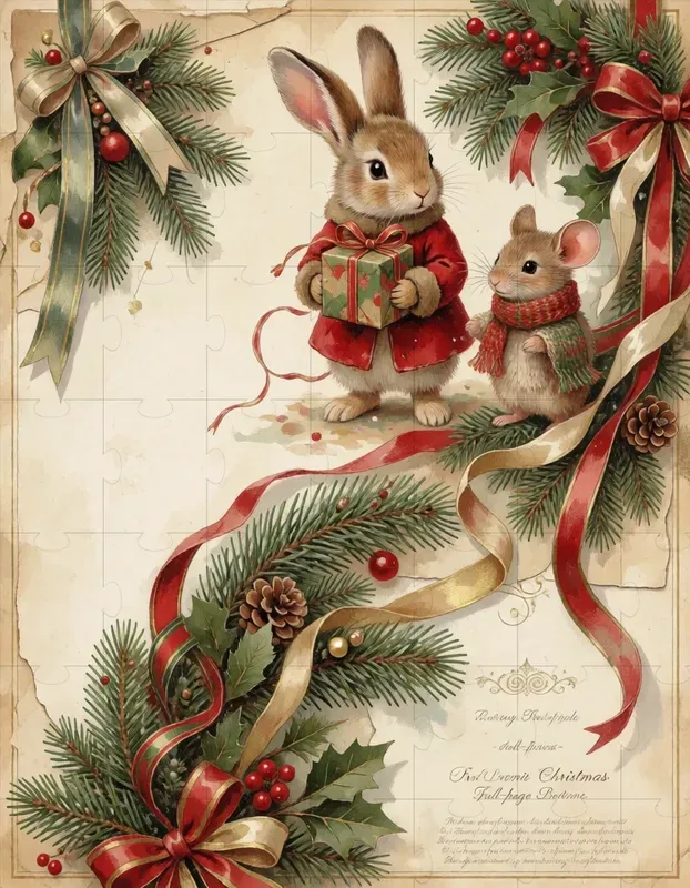 Vintage Christmas Digital Papers