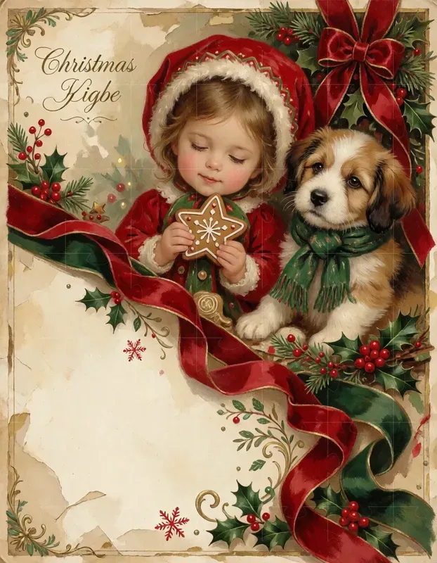 Vintage Christmas Digital Papers
