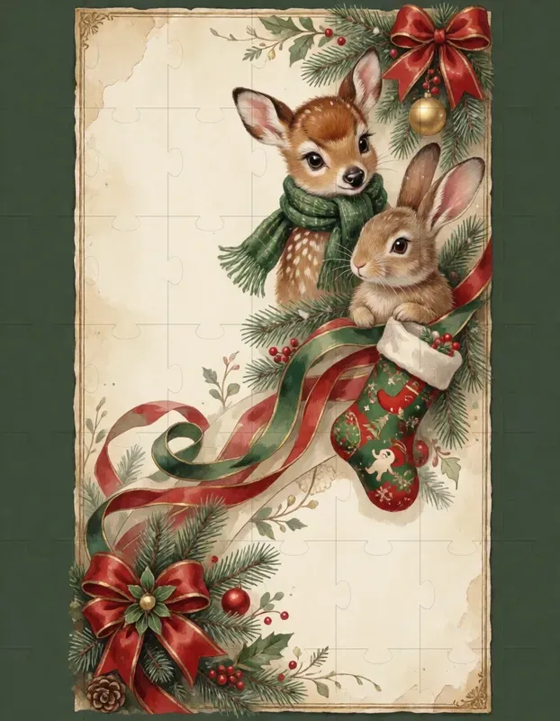 Vintage Christmas Digital Papers