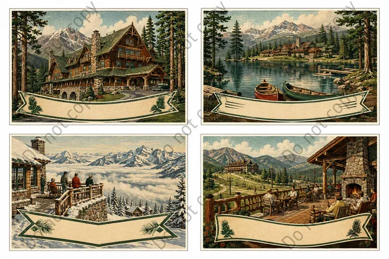 Linen Era Souvenir Postcard Art