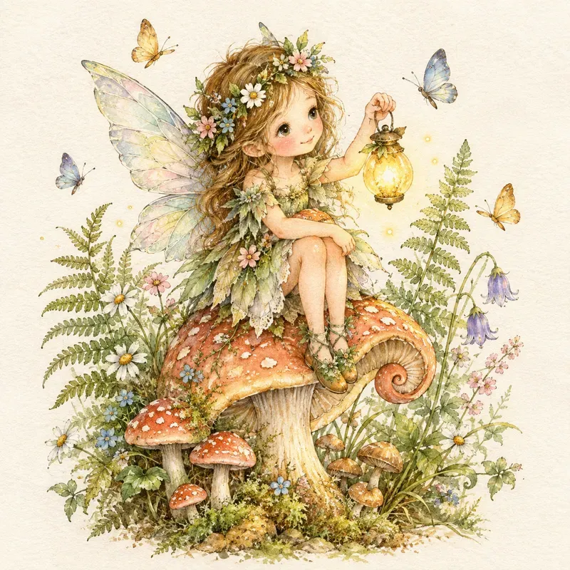 Whimsical Floral Storybook Art