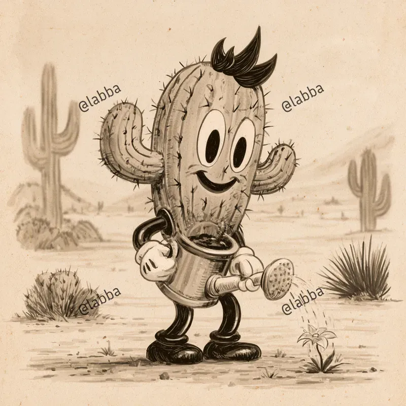 Vintage 1930s Rubber Hose Cartoon Art