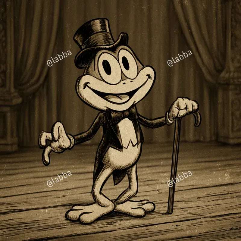 Vintage 1930s Rubber Hose Cartoon Art