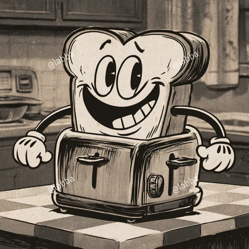 Vintage 1930s Rubber Hose Cartoon Art