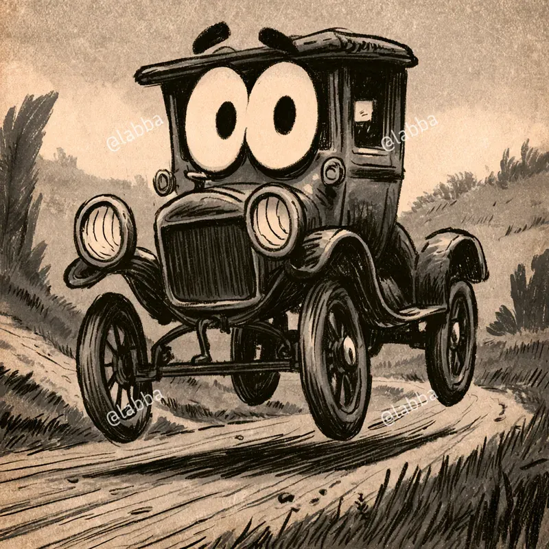 Vintage 1930s Rubber Hose Cartoon Art