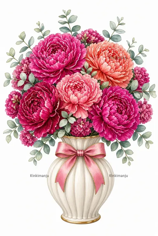 Peony Clipart 100 Packs For Cards