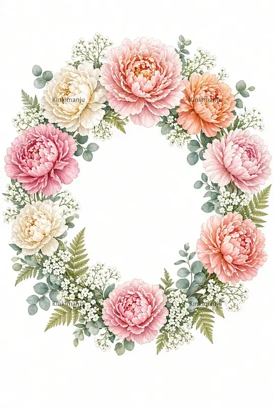 Peony Clipart 100 Packs For Cards