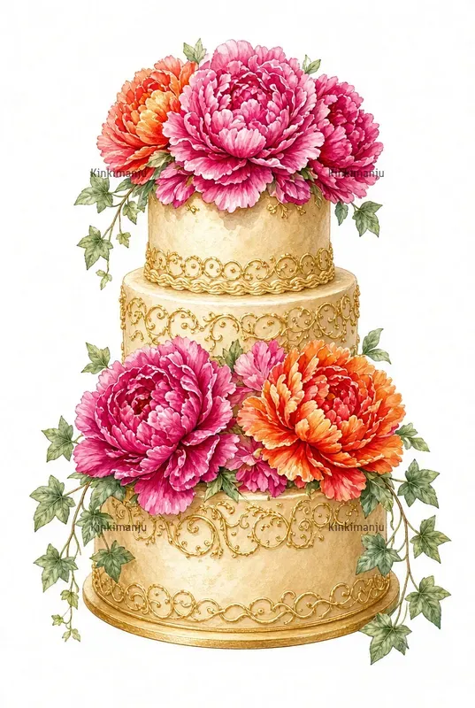 Peony Clipart 100 Packs For Cards