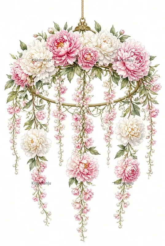 Peony Clipart 100 Packs For Cards