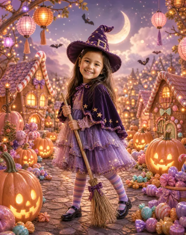 Kids Pets Halloween Costume Portraits