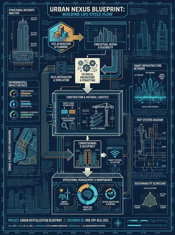 Urban Blueprint Infographics Diagrams