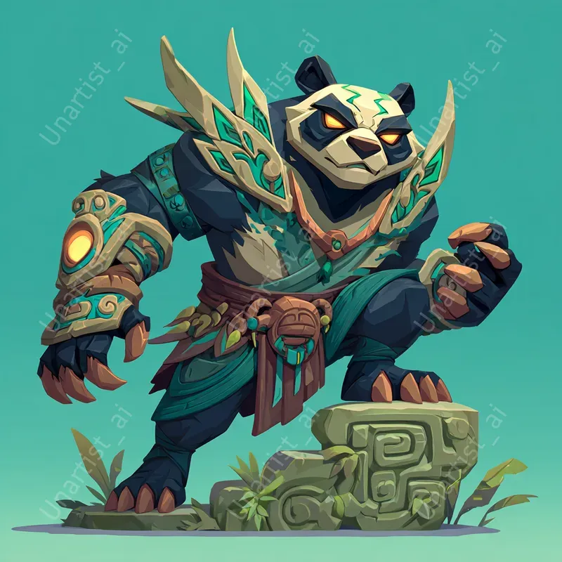Cartoon Aztec Tlaloc Animals