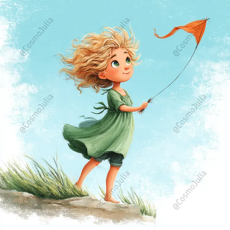 Whimsical Seaside Girls Clipart