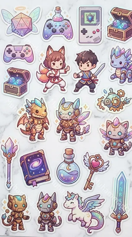 Kawaii Sticker Sheet Generator