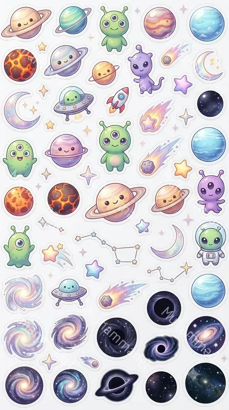 Kawaii Sticker Sheet Generator