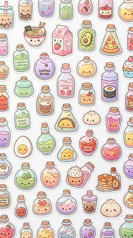 Kawaii Sticker Sheet Generator