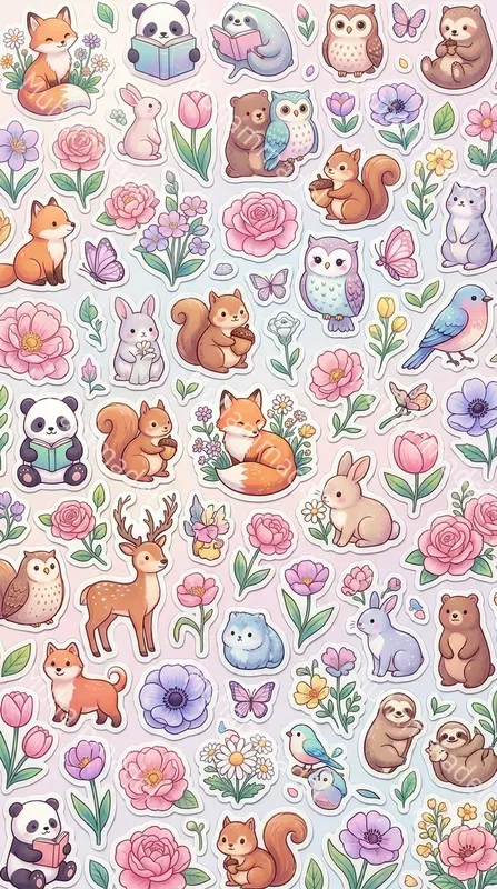 Kawaii Sticker Sheet Generator