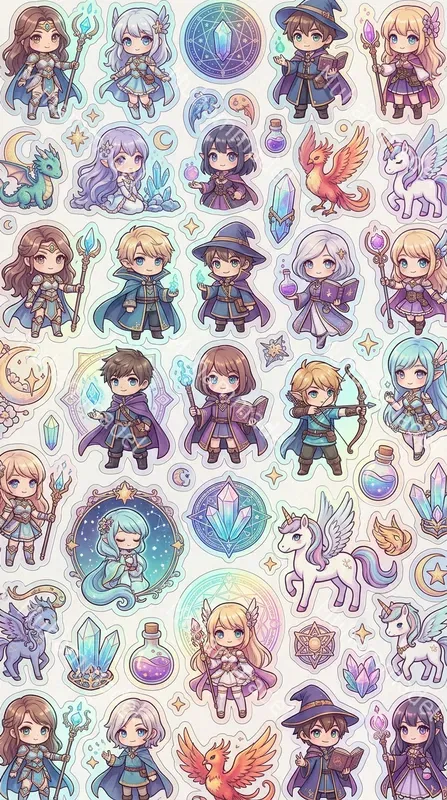 Kawaii Sticker Sheet Generator