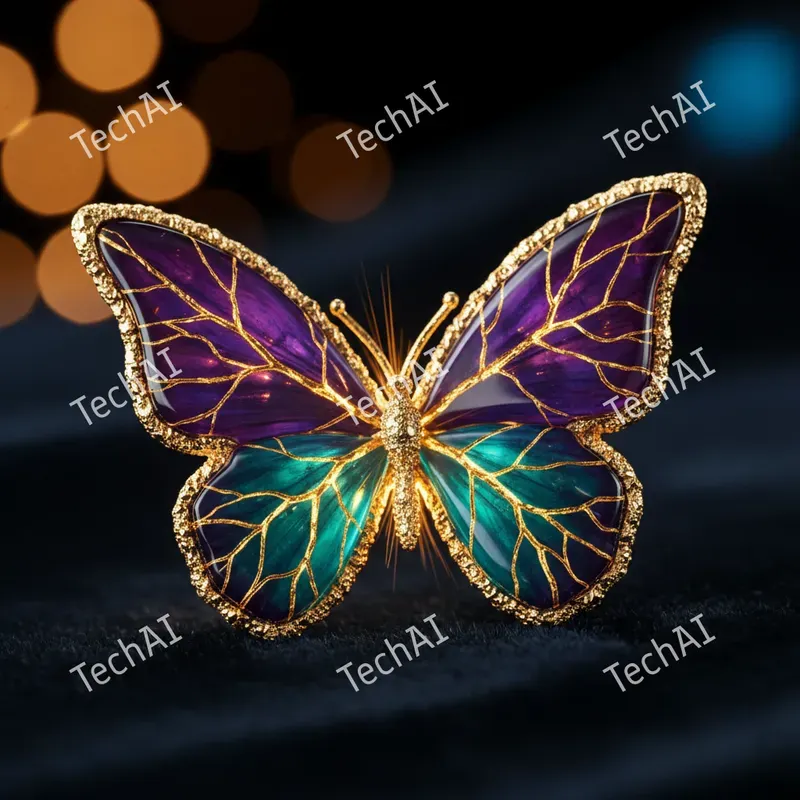 Kintsugi Marbled Jewelry Macro Art