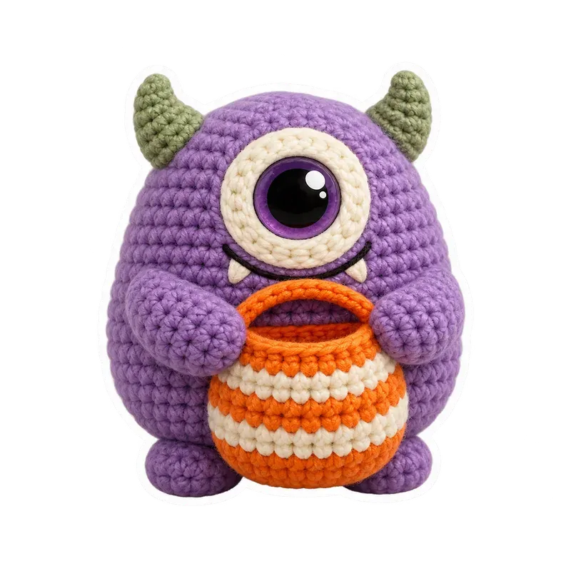 Cozy Crochet Halloween Stickers