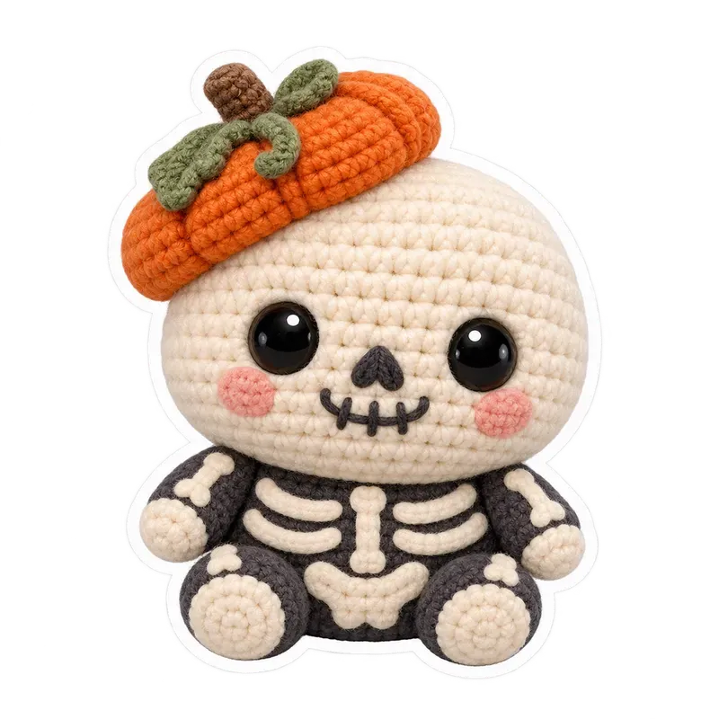 Cozy Crochet Halloween Stickers