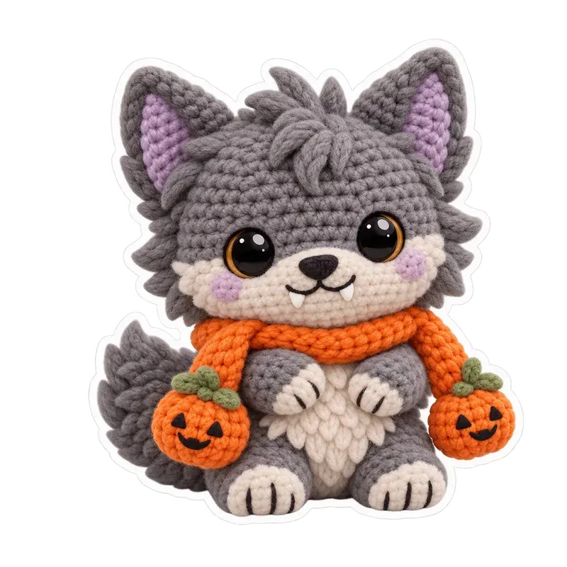 Cozy Crochet Halloween Stickers
