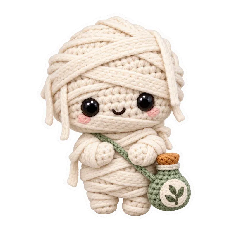 Cozy Crochet Halloween Stickers