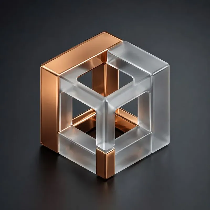 3d Glass Liquid Metal Minimalist Logos