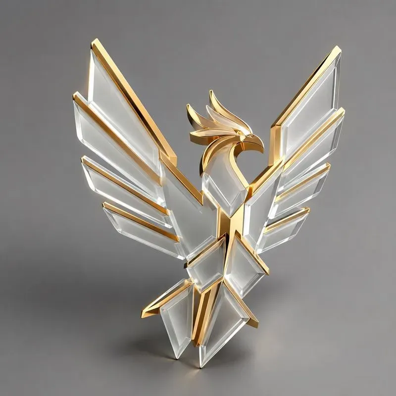 3d Glass Liquid Metal Minimalist Logos