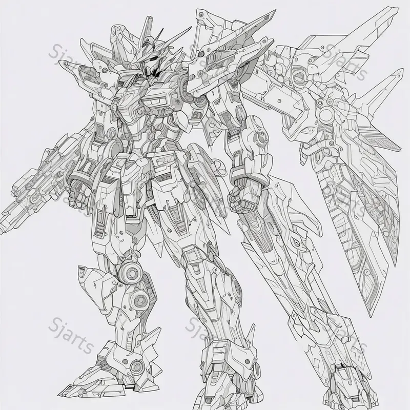 Elegant Anime Line Art Coloring Pages