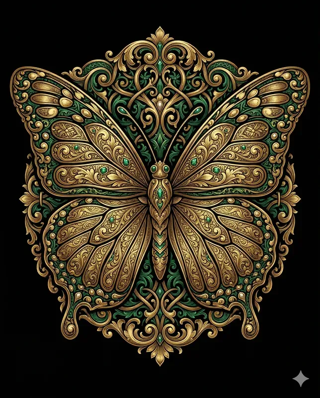 Ornate Baroque Gilded Engraving Art