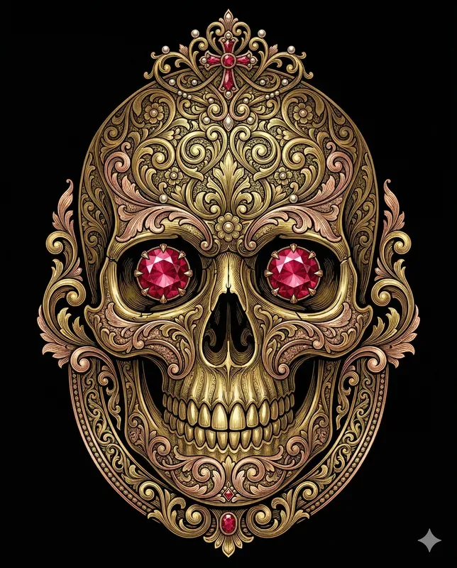 Ornate Baroque Gilded Engraving Art