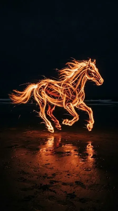 Neon Light Painting Wildlife Photos