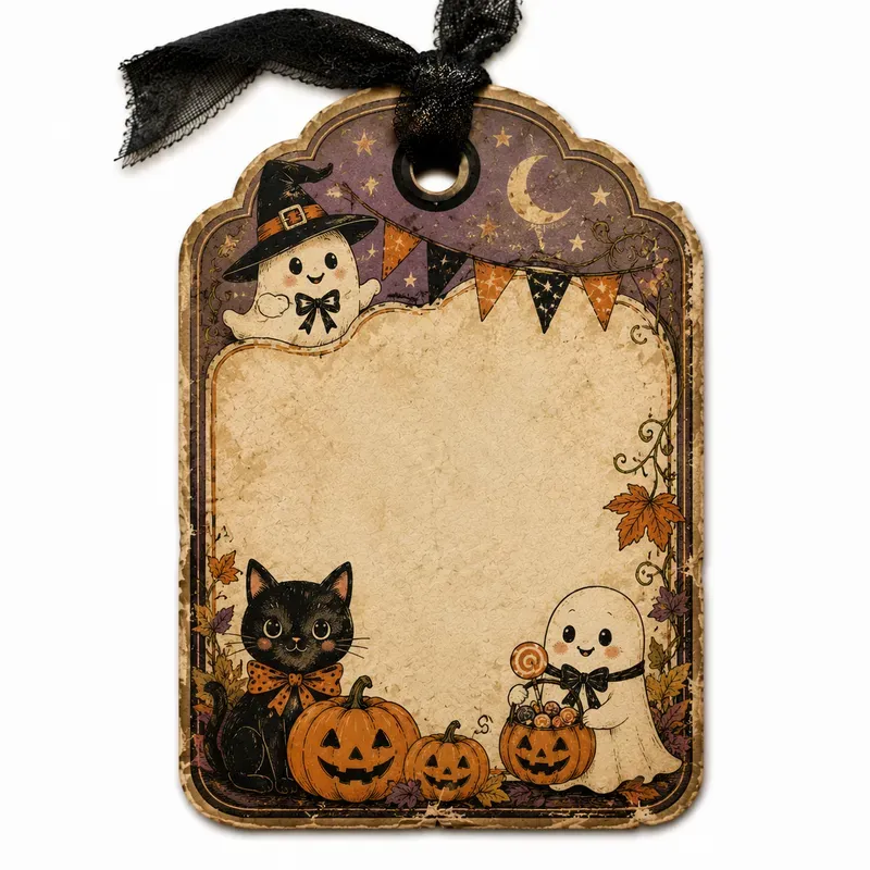 Halloween Gift Tag Ephemera