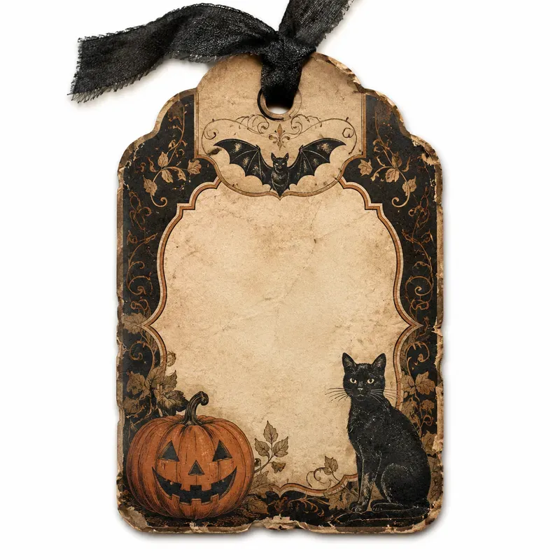 Halloween Gift Tag Ephemera
