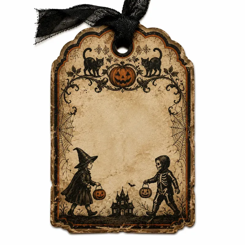 Halloween Gift Tag Ephemera