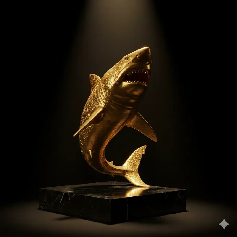 Ancient Golden Predator Statues
